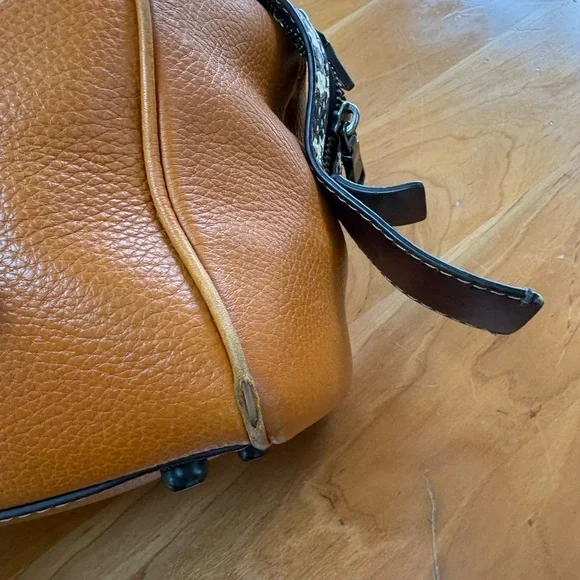 Coach rogue 1941 exotic butterscotch tan purse handbag satchel leather fair - Picture 12 of 15